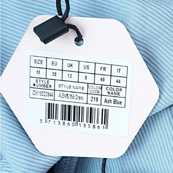 OW Alexis Midi Dress in Ash Blue - Picture 7 of 10